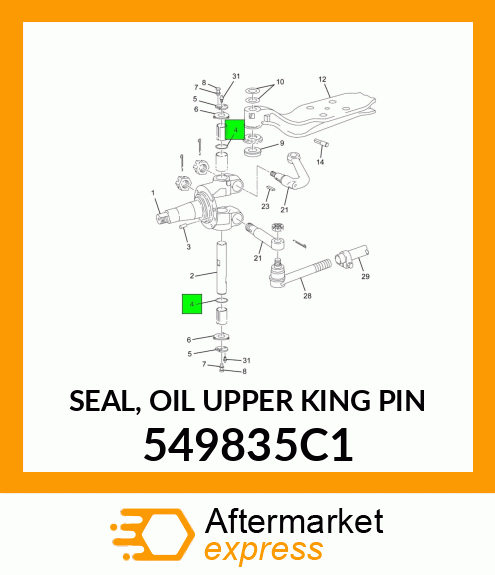 SEAL, OIL UPPER KING PIN 549835C1