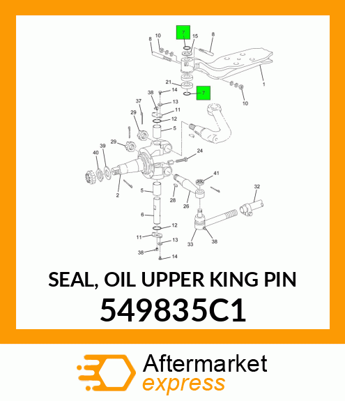 SEAL, OIL UPPER KING PIN 549835C1