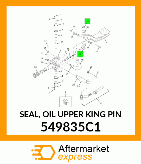 SEAL, OIL UPPER KING PIN 549835C1