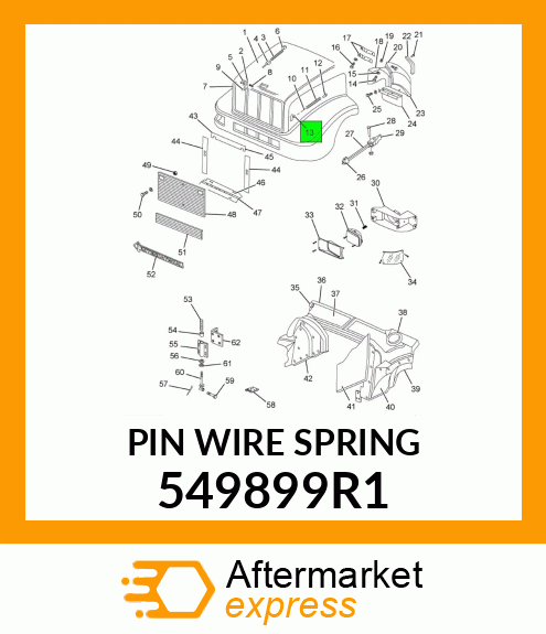 PIN WIRE SPRING 549899R1