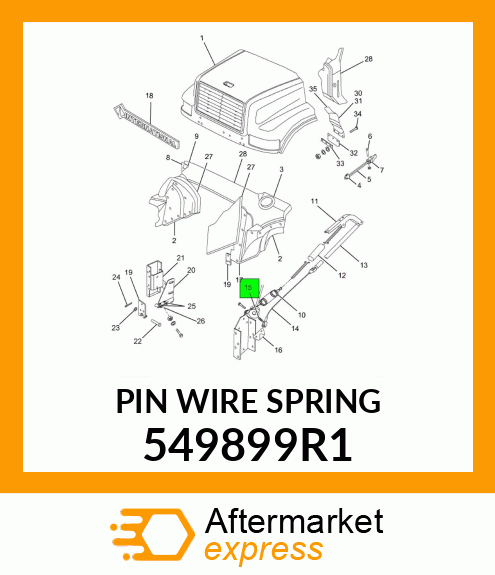 PIN WIRE SPRING 549899R1