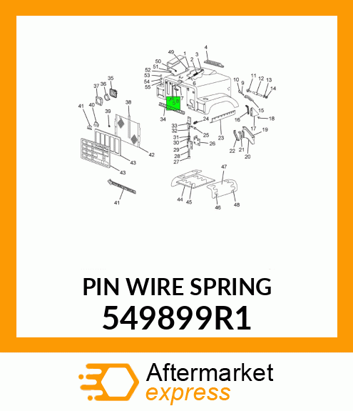 PIN WIRE SPRING 549899R1