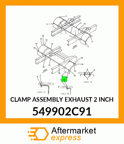 CLAMP ASSEMBLY EXHAUST 2 INCH 549902C91