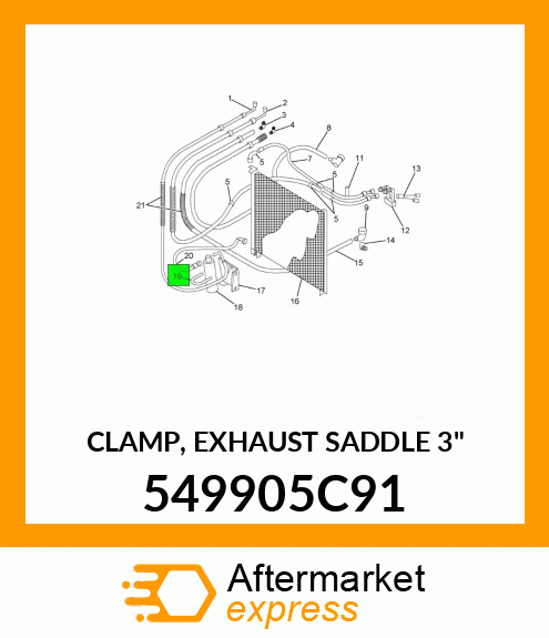 CLAMP, EXHAUST SADDLE 3" 549905C91