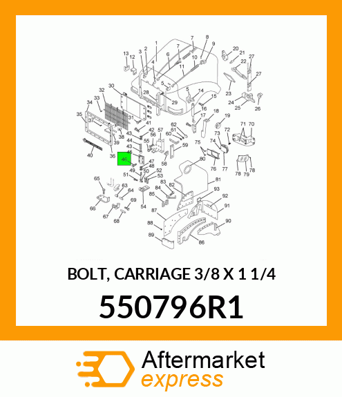 BOLT, CARRIAGE 3/8" X 1 1/4" 550796R1