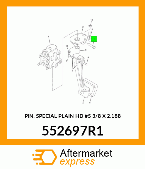 PIN, SPECIAL PLAIN HD #5 3/8 X 2.188 552697R1