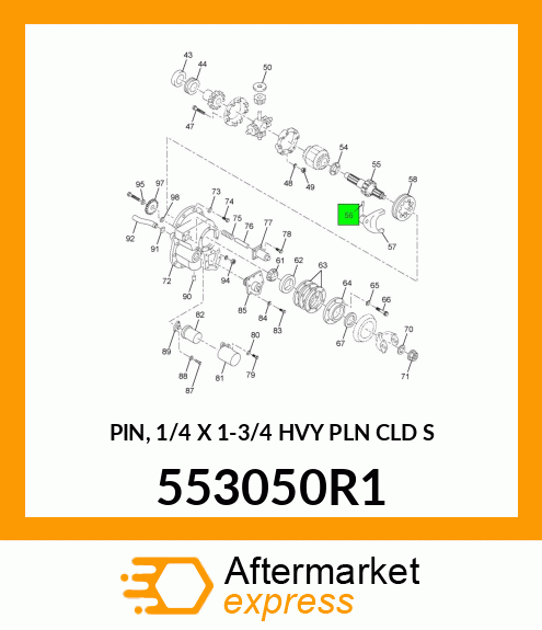 PIN, 1/4 X 1-3/4 HVY PLN CLD S 553050R1