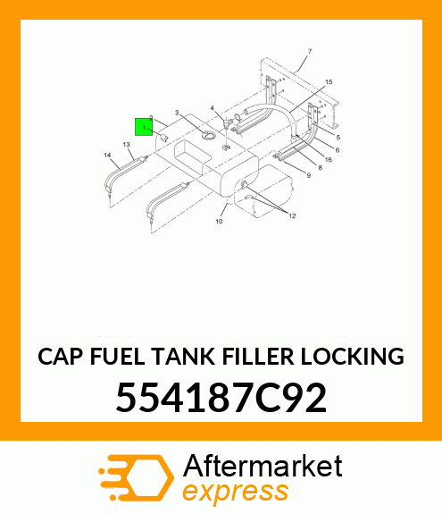 CAP FUEL TANK FILLER LOCKING 554187C92