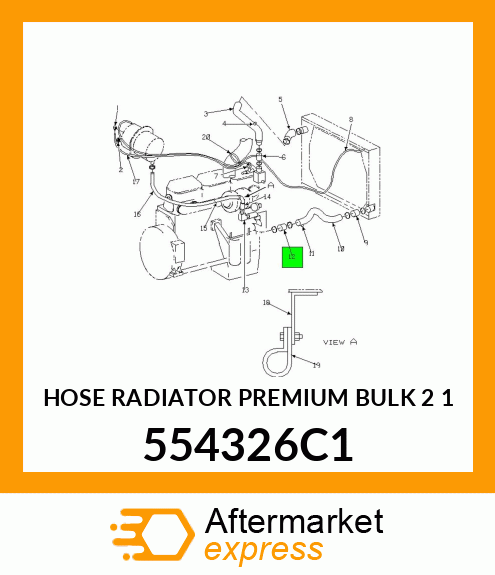 HOSE RADIATOR PREMIUM BULK 2 1 554326C1