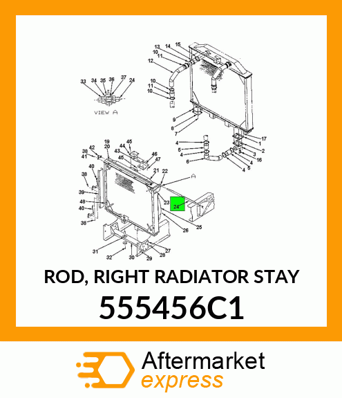 ROD, RIGHT RADIATOR STAY 555456C1