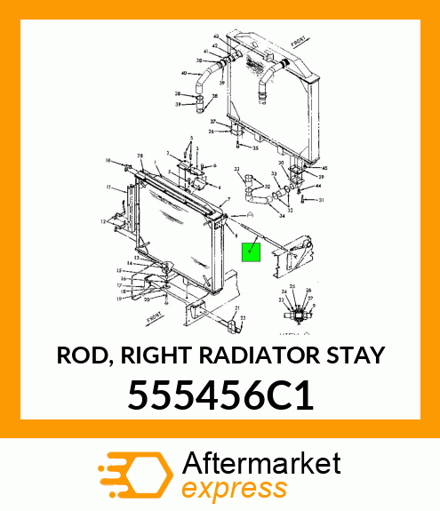 ROD, RIGHT RADIATOR STAY 555456C1