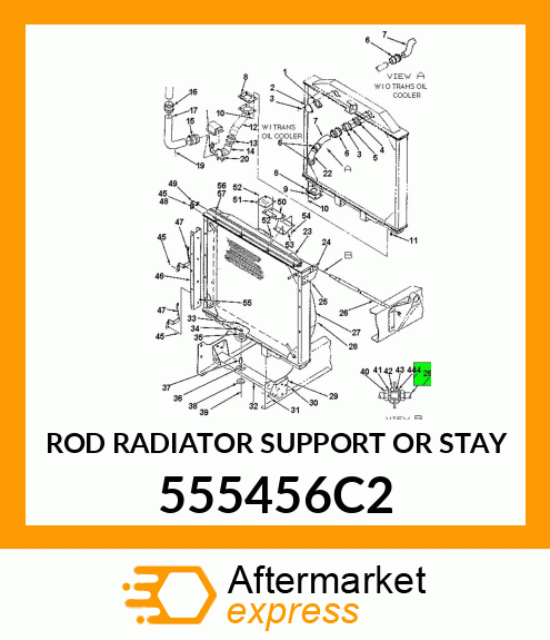 ROD RADIATOR SUPPORT OR STAY 555456C2