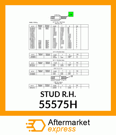 STUD R.H. 55575H