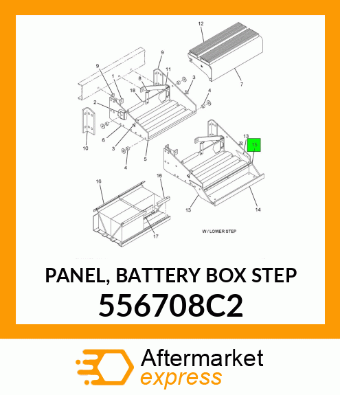 PANEL, BATTERY BOX STEP 556708C2