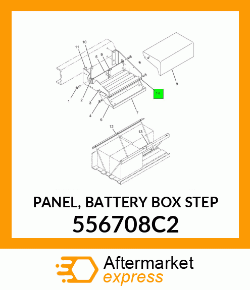 PANEL, BATTERY BOX STEP 556708C2