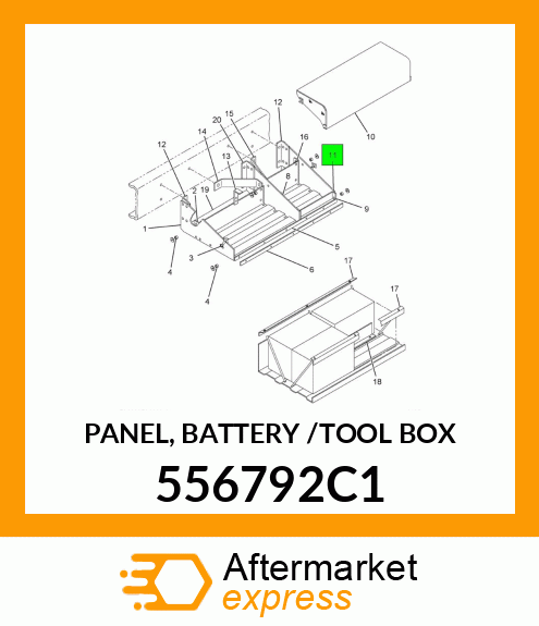 PANEL, BATTERY /TOOL BOX 556792C1