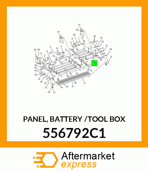 PANEL, BATTERY /TOOL BOX 556792C1