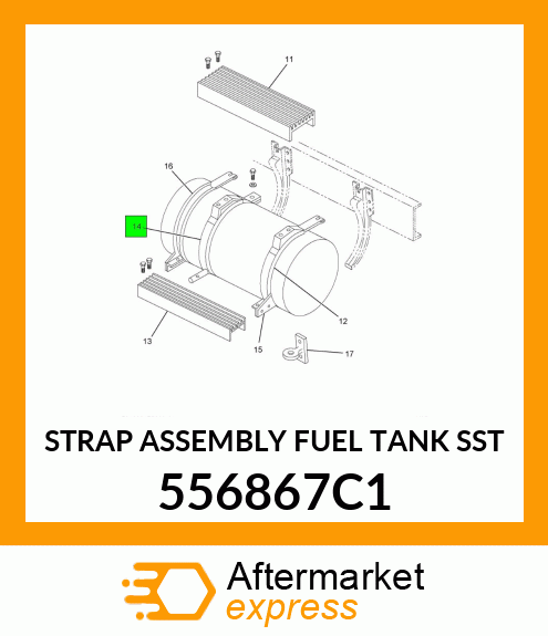 STRAP ASSEMBLY FUEL TANK SST 556867C1