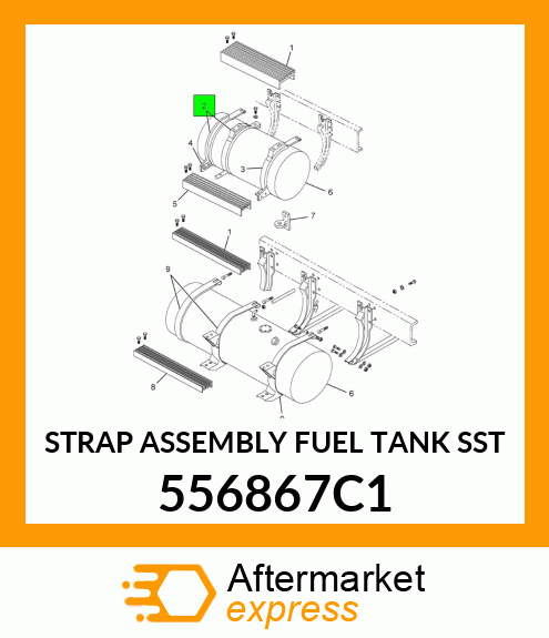 STRAP ASSEMBLY FUEL TANK SST 556867C1