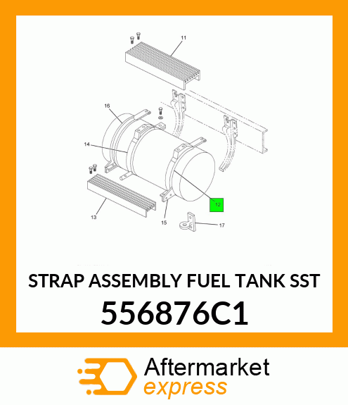 STRAP ASSEMBLY FUEL TANK SST 556876C1