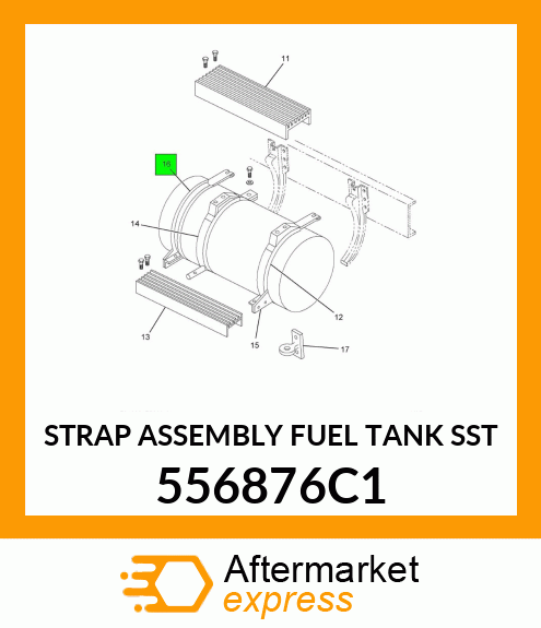 STRAP ASSEMBLY FUEL TANK SST 556876C1