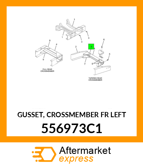 GUSSET, CROSSMEMBER FR LEFT 556973C1