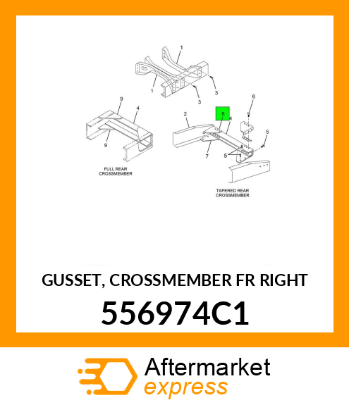 GUSSET, CROSSMEMBER FR RIGHT 556974C1