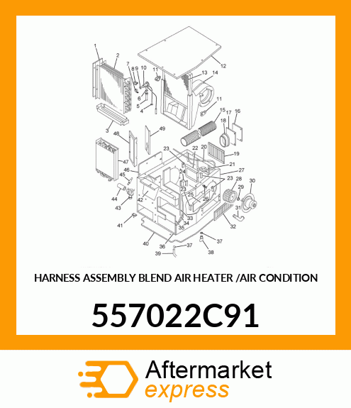 HARNESS ASSEMBLY BLEND AIR HEATER /AIR CONDITION 557022C91
