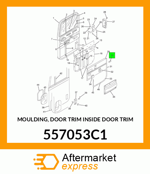 MOULDING, DOOR TRIM INSIDE DOOR TRIM 557053C1