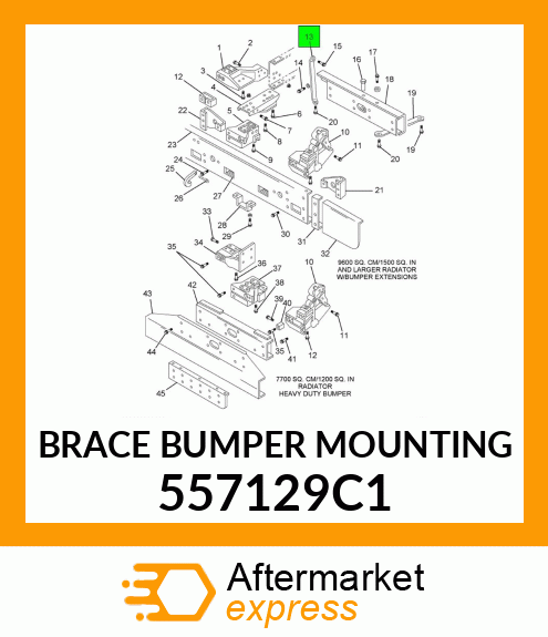 BRACE BUMPER MOUNTING 557129C1