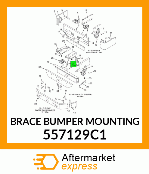 BRACE BUMPER MOUNTING 557129C1