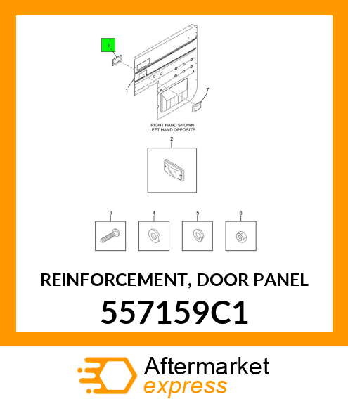 REINFORCEMENT, DOOR PANEL 557159C1