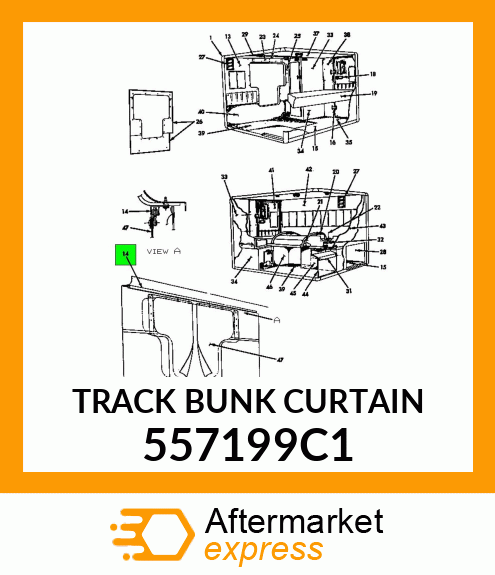 TRACK BUNK CURTAIN 557199C1