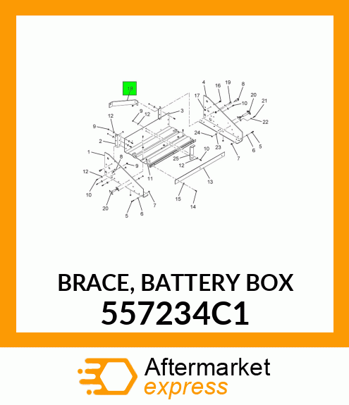 BRACE, BATTERY BOX 557234C1