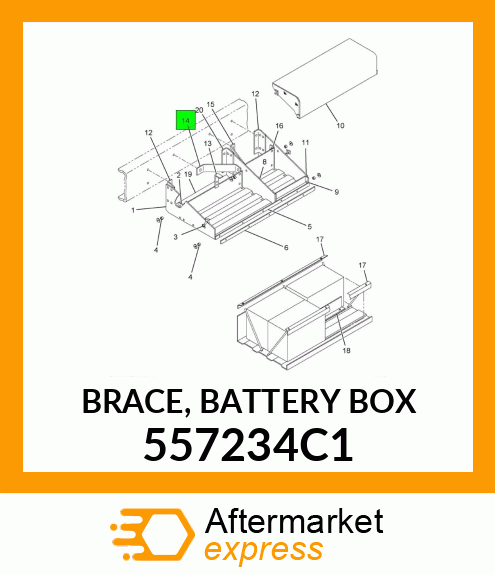 BRACE, BATTERY BOX 557234C1