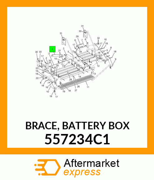 BRACE, BATTERY BOX 557234C1