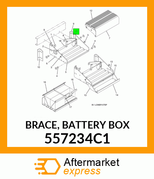 BRACE, BATTERY BOX 557234C1