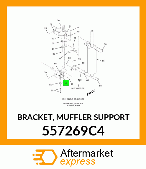 BRACKET, MUFFLER SUPPORT 557269C4