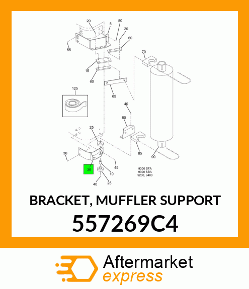 BRACKET, MUFFLER SUPPORT 557269C4