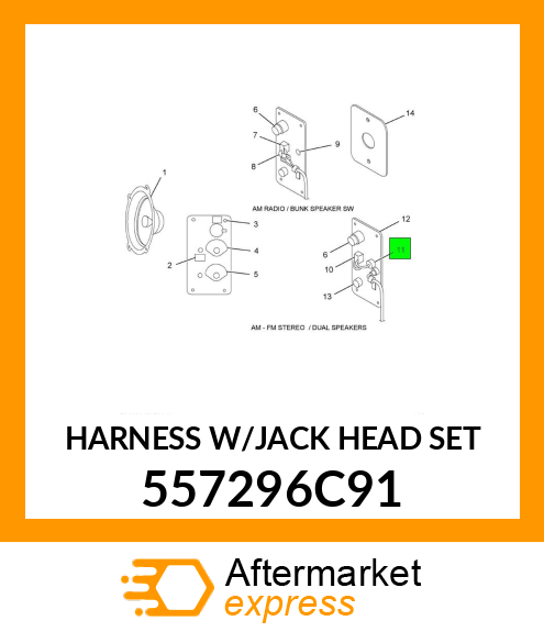 HARNESS W/JACK HEAD SET 557296C91