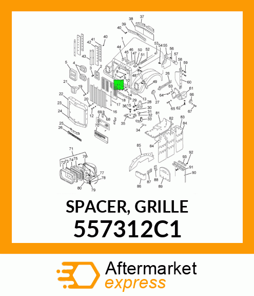 SPACER, GRILLE 557312C1