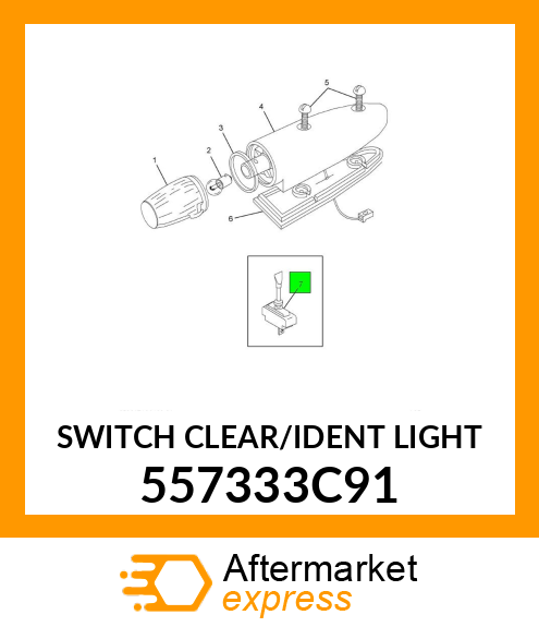 SWITCH CLEAR/IDENT LIGHT 557333C91