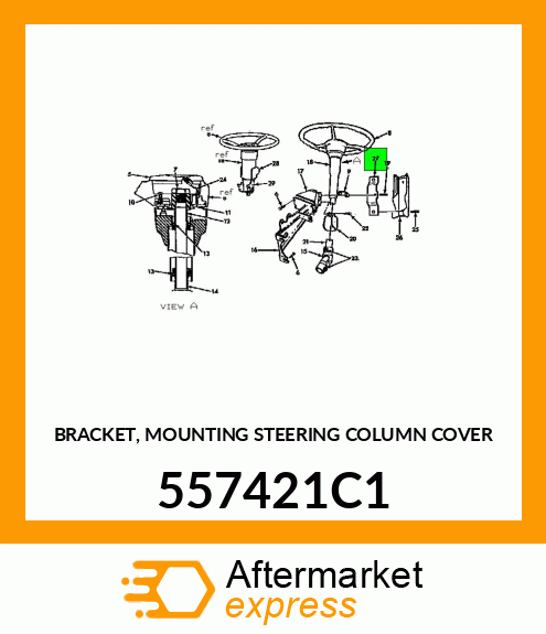 BRACKET, MOUNTING STEERING COLUMN COVER 557421C1