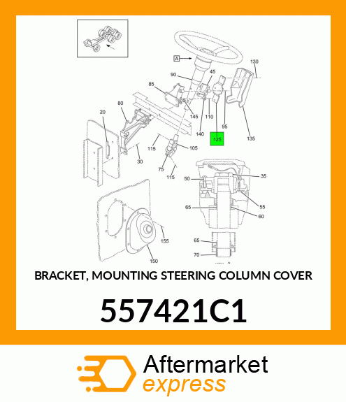 BRACKET, MOUNTING STEERING COLUMN COVER 557421C1