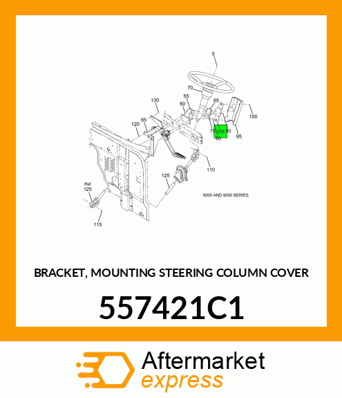 BRACKET, MOUNTING STEERING COLUMN COVER 557421C1