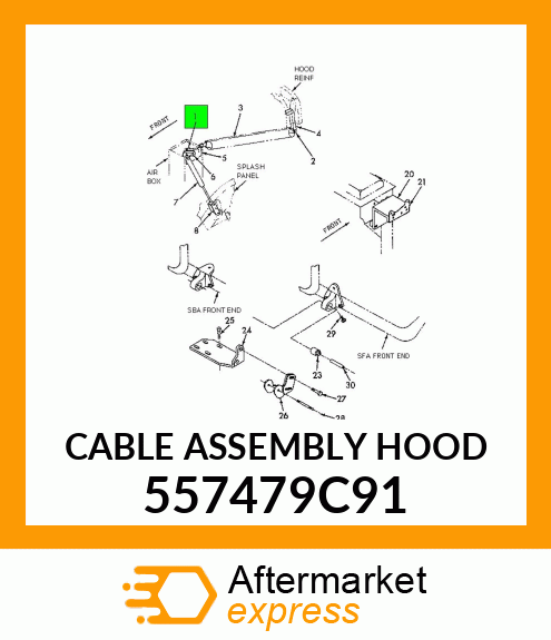 CABLE ASSEMBLY HOOD 557479C91