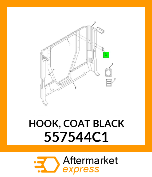 HOOK, COAT BLACK 557544C1