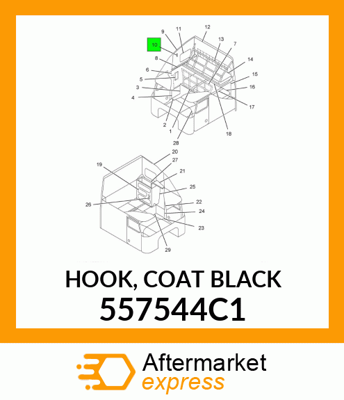 HOOK, COAT BLACK 557544C1