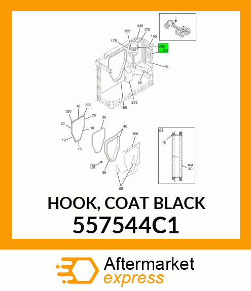 HOOK, COAT BLACK 557544C1