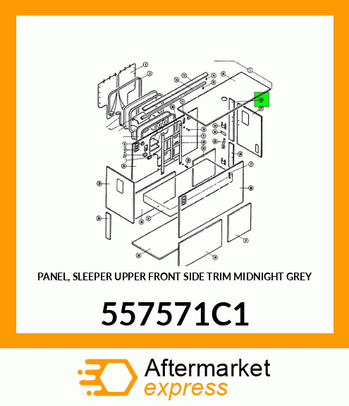 PANEL, SLEEPER UPPER FRONT SIDE TRIM MIDNIGHT GREY 557571C1